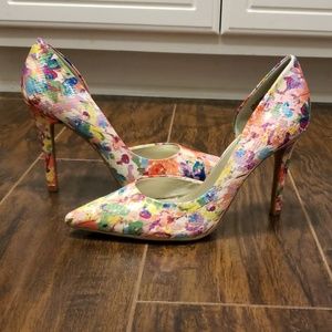 a.n.a floral print heels